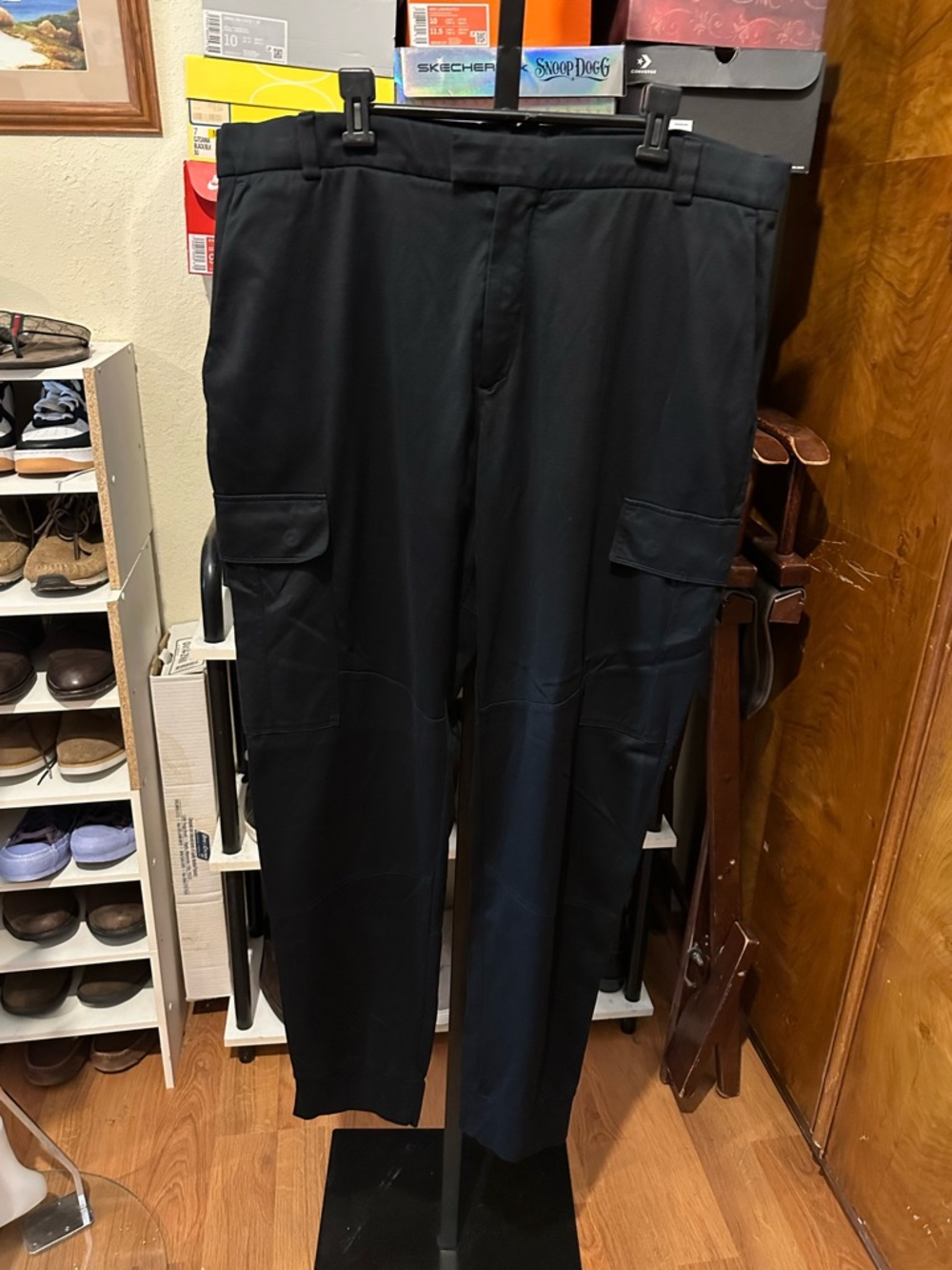 Ralph Lauren Purple Label Black Cargo Drawstring Joggers